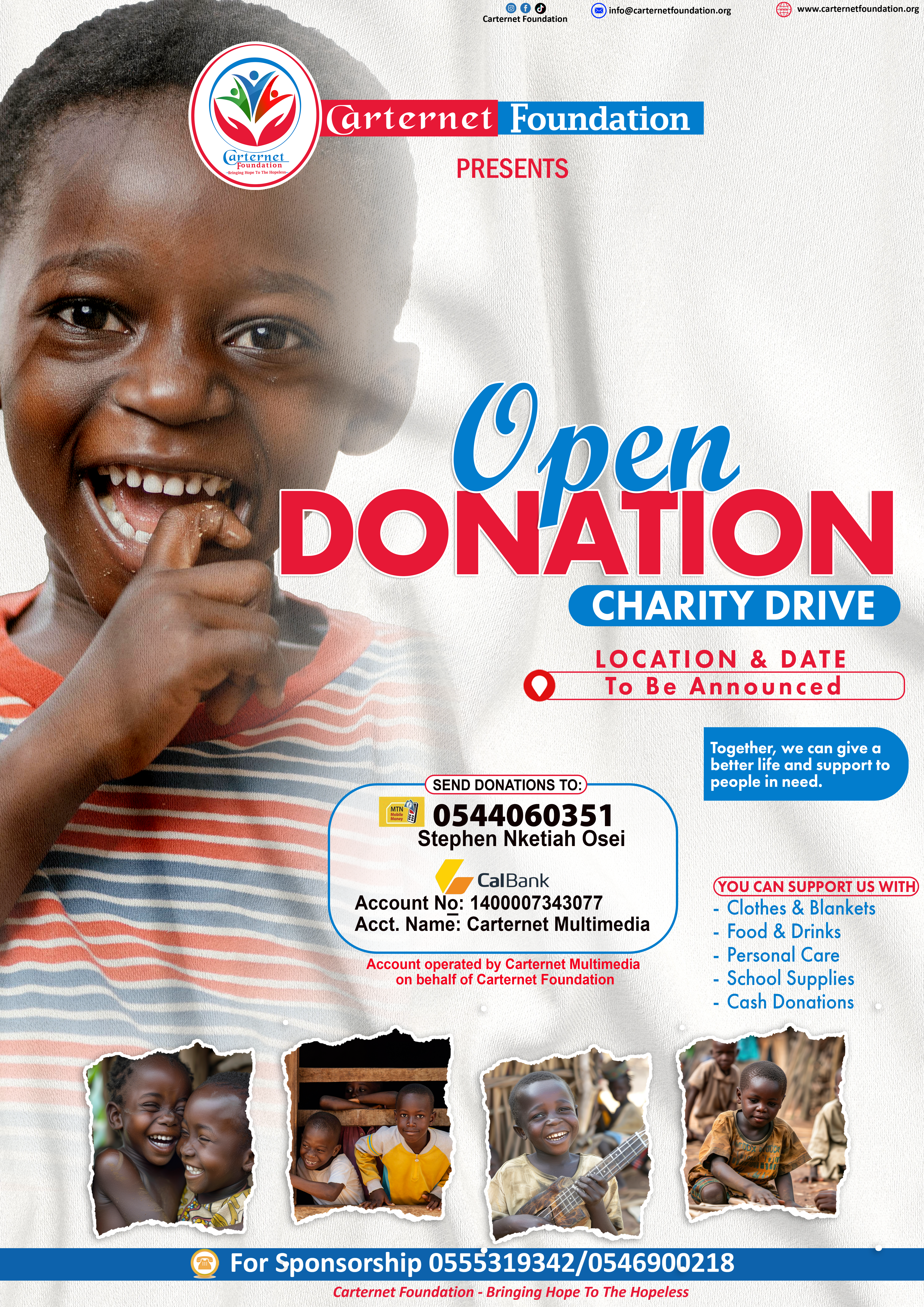 Open Donation Drive: Supporting Vulnerable Families